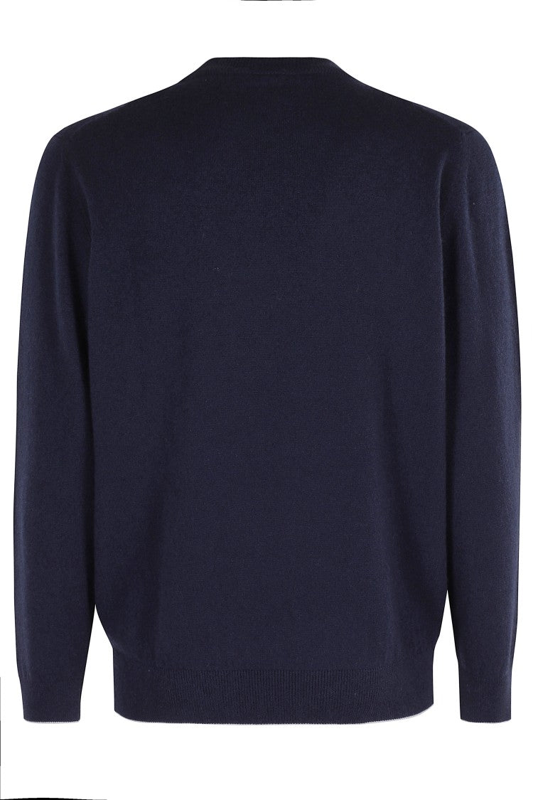 Blue Ml Tipping Crewneck Sweater