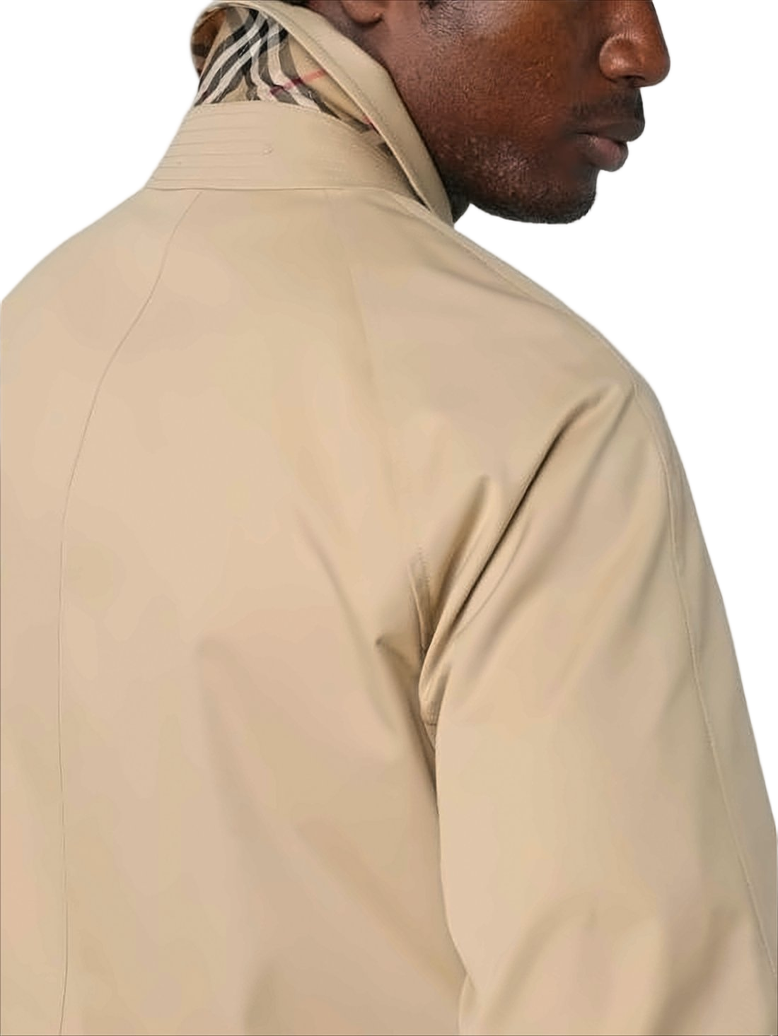 Classic Short Car Coat in Smooth Cotton Fabric