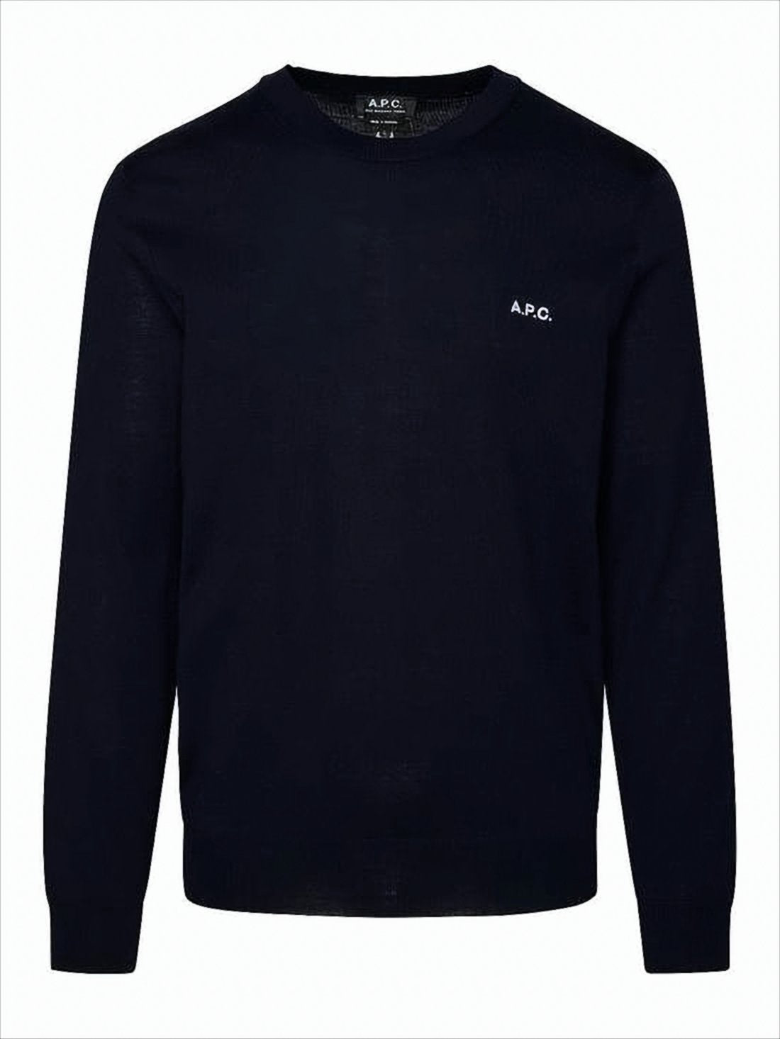 Sweter z okrągłym dekoltem i haftowanym logo