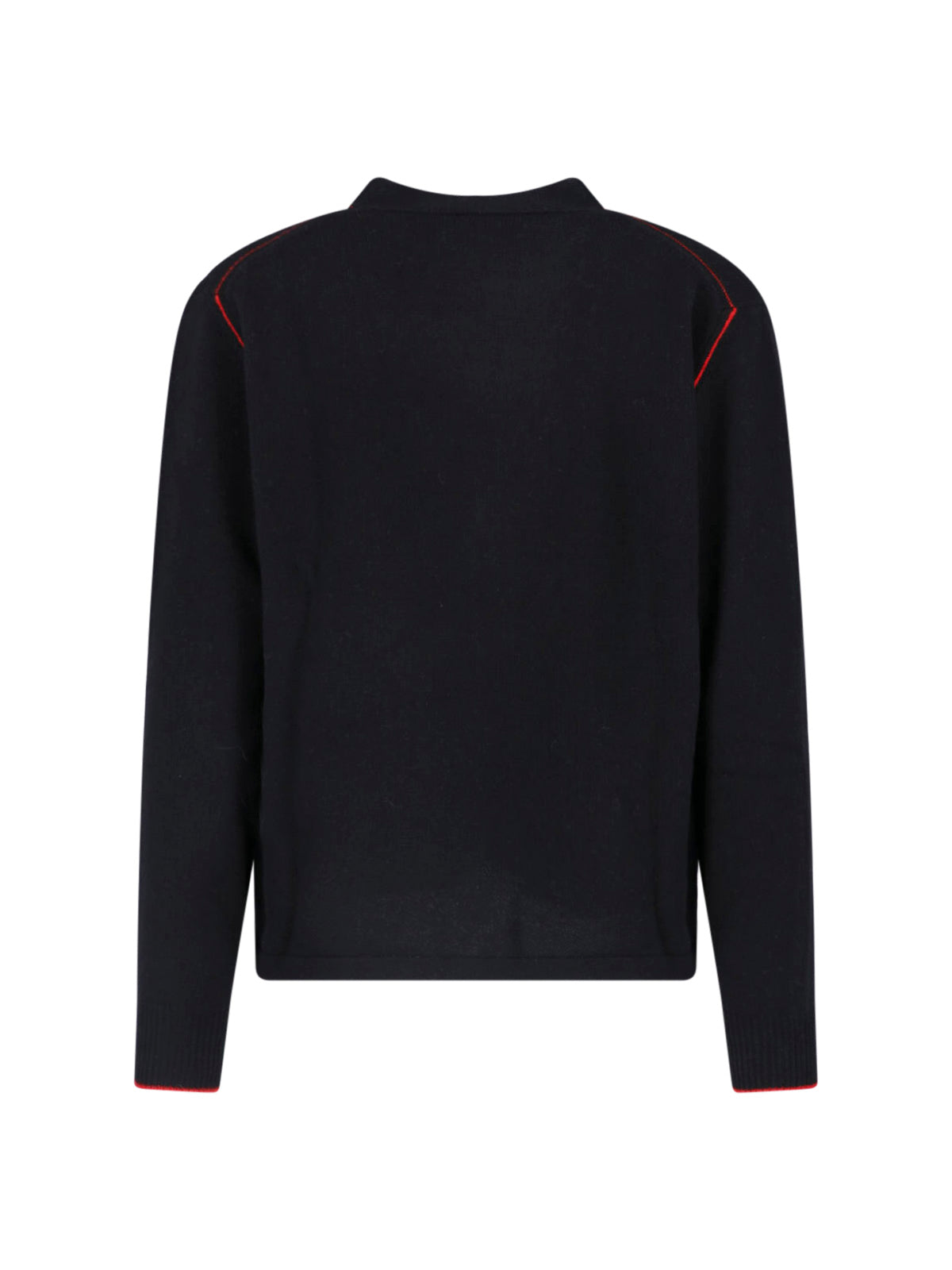 Black Crew Neck Fitted Sweater