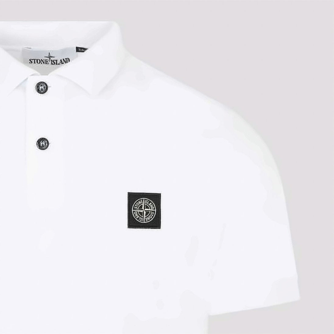 White Polo Shirt with Traditional Collar