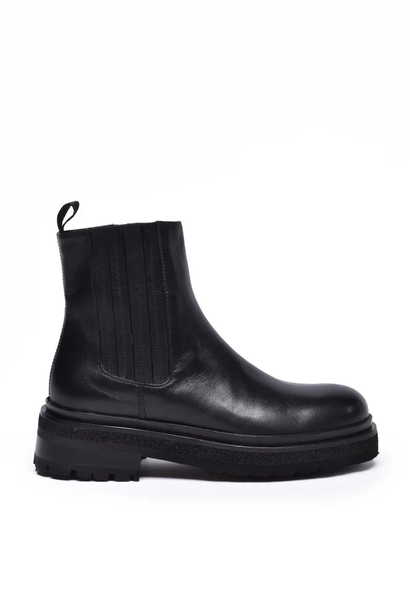Ankle Boot Rubber Heel 4cm - Black