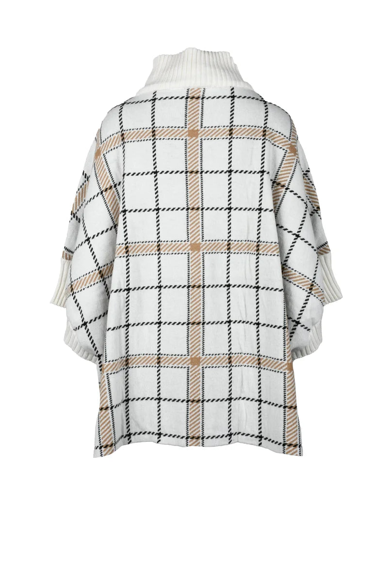 Merino Wool and Cashmere Cardigan - Black/White