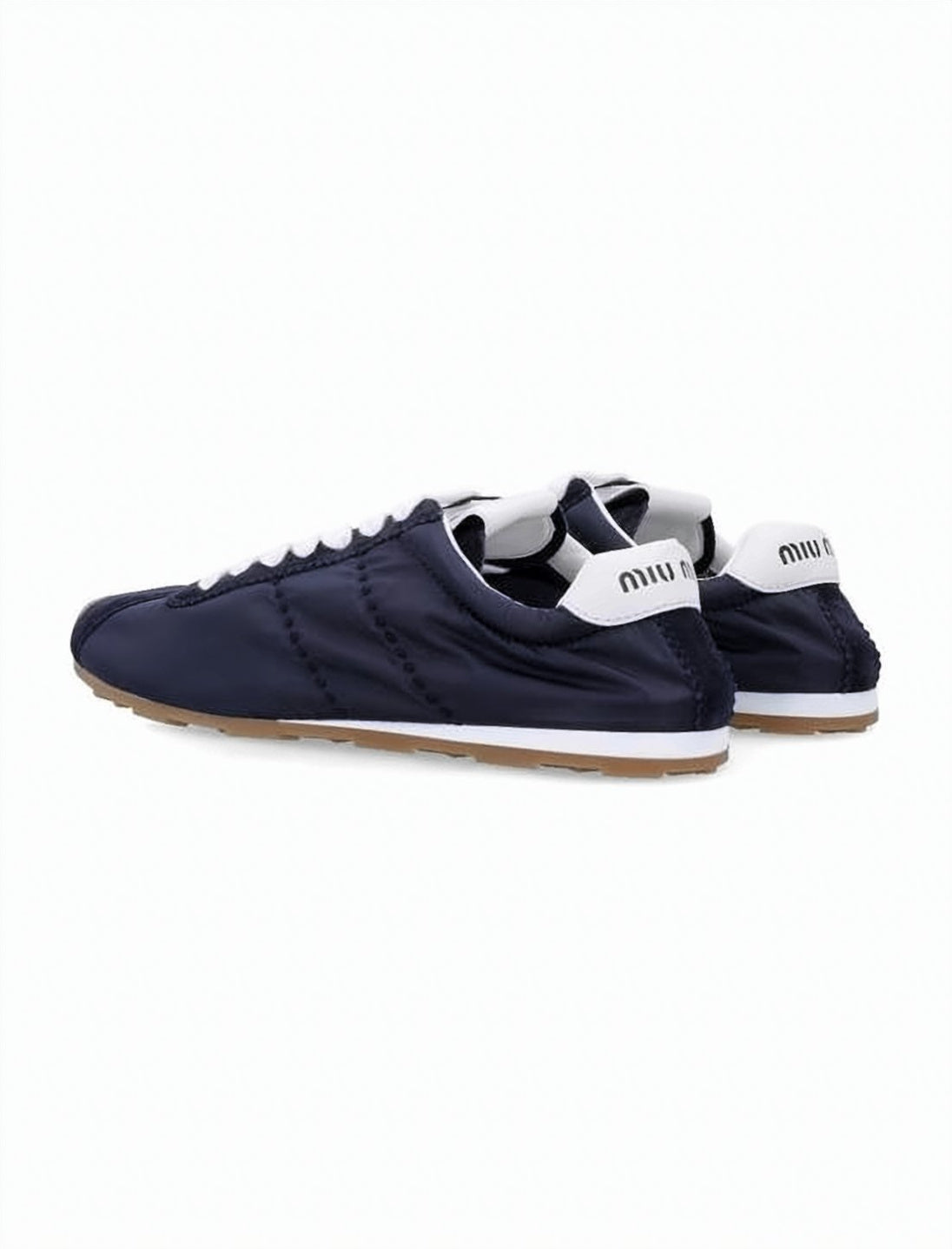 Quilted Low-Profile Sneakers with Contrasting Heel Tab