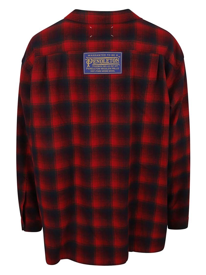 Plaid Pattern Button-Down Shirt