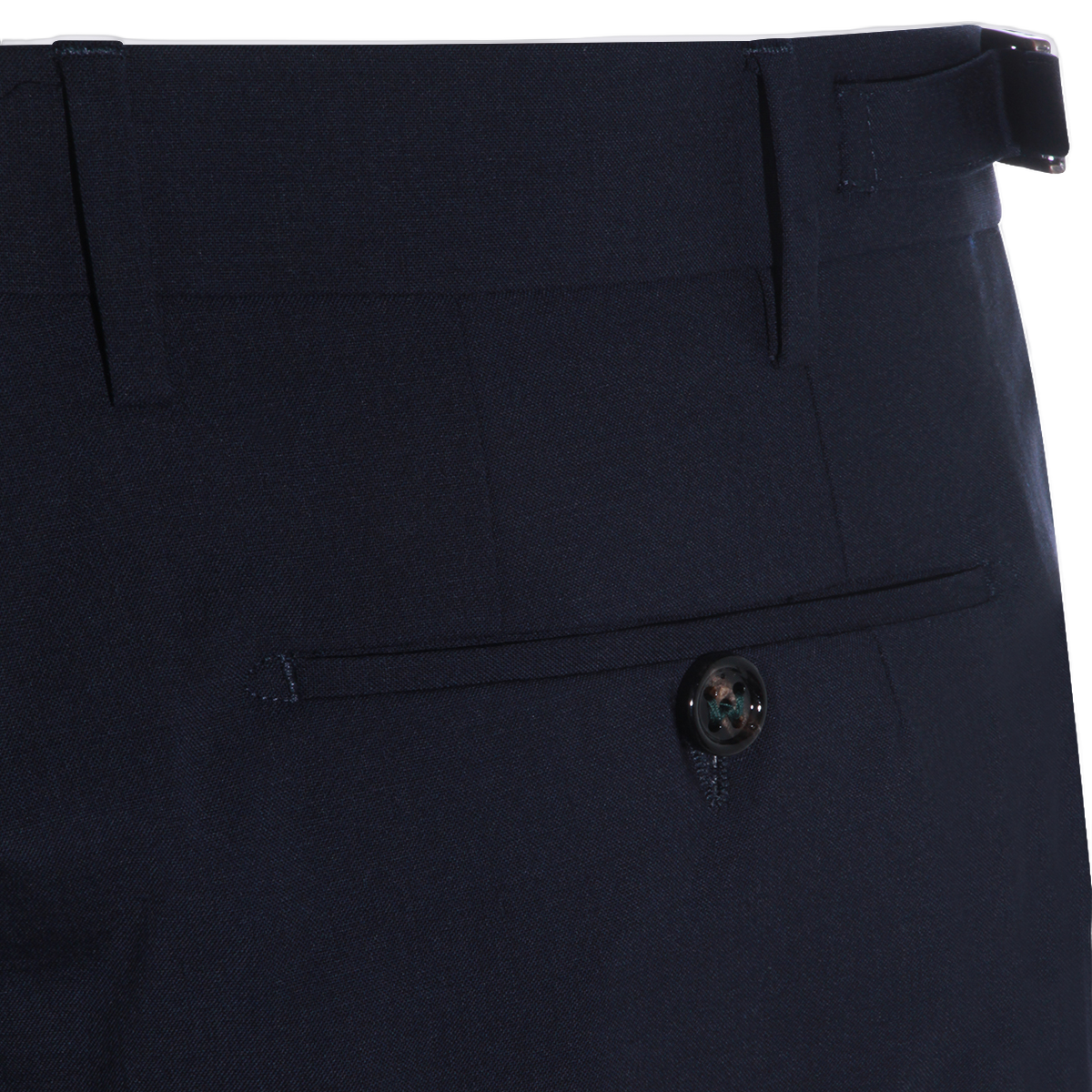 Tailored Blue Trousers with Clean Front Pleat