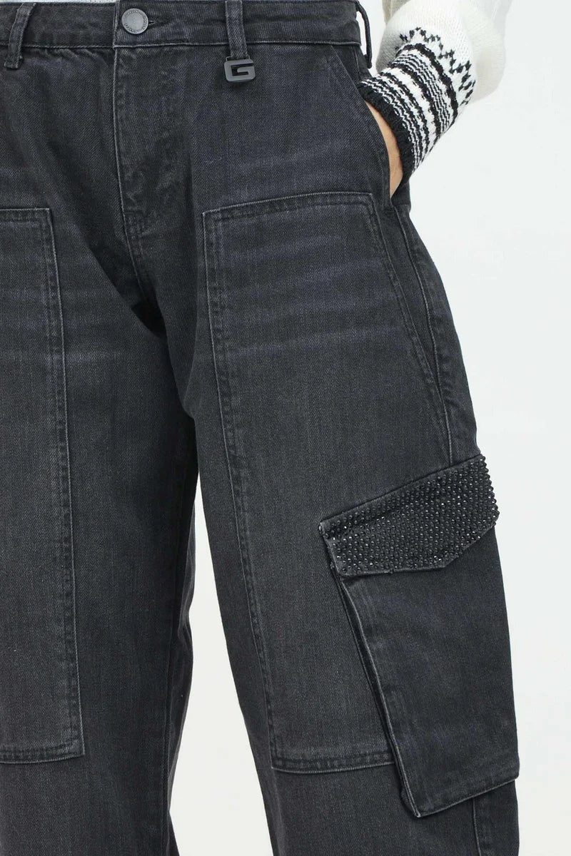 Washed Black Relaxed Fit Gaëlle Jeans