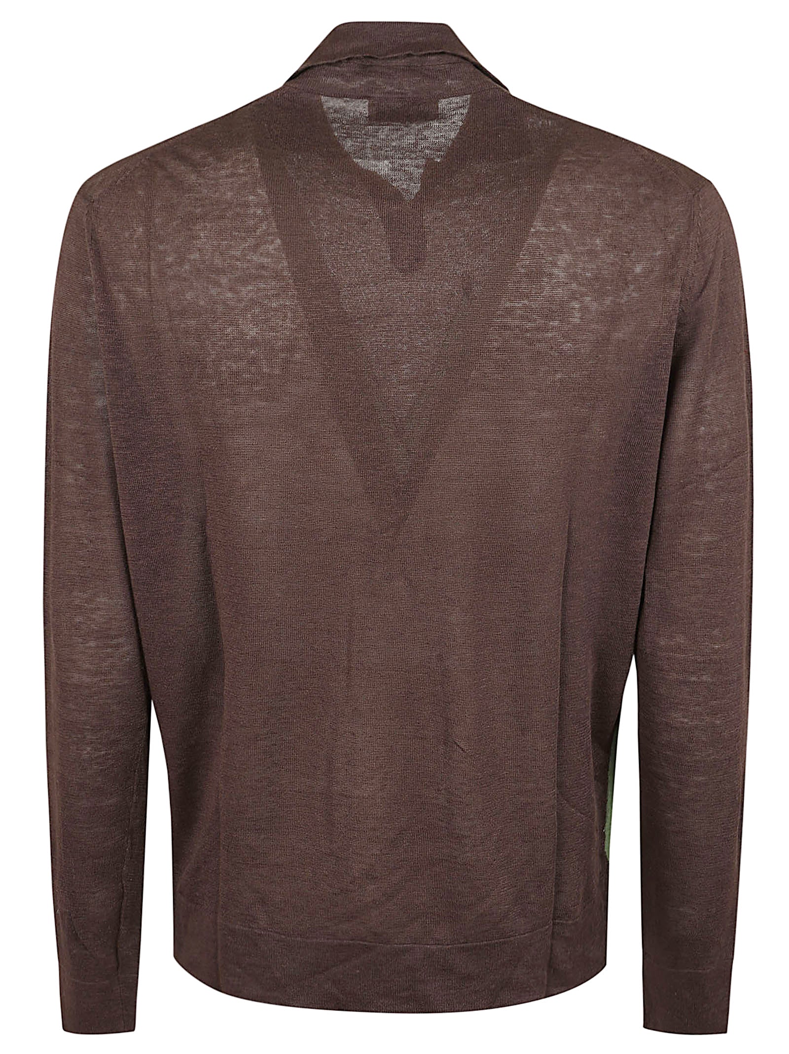 Argyle Knit Sweater with Collared Neckline