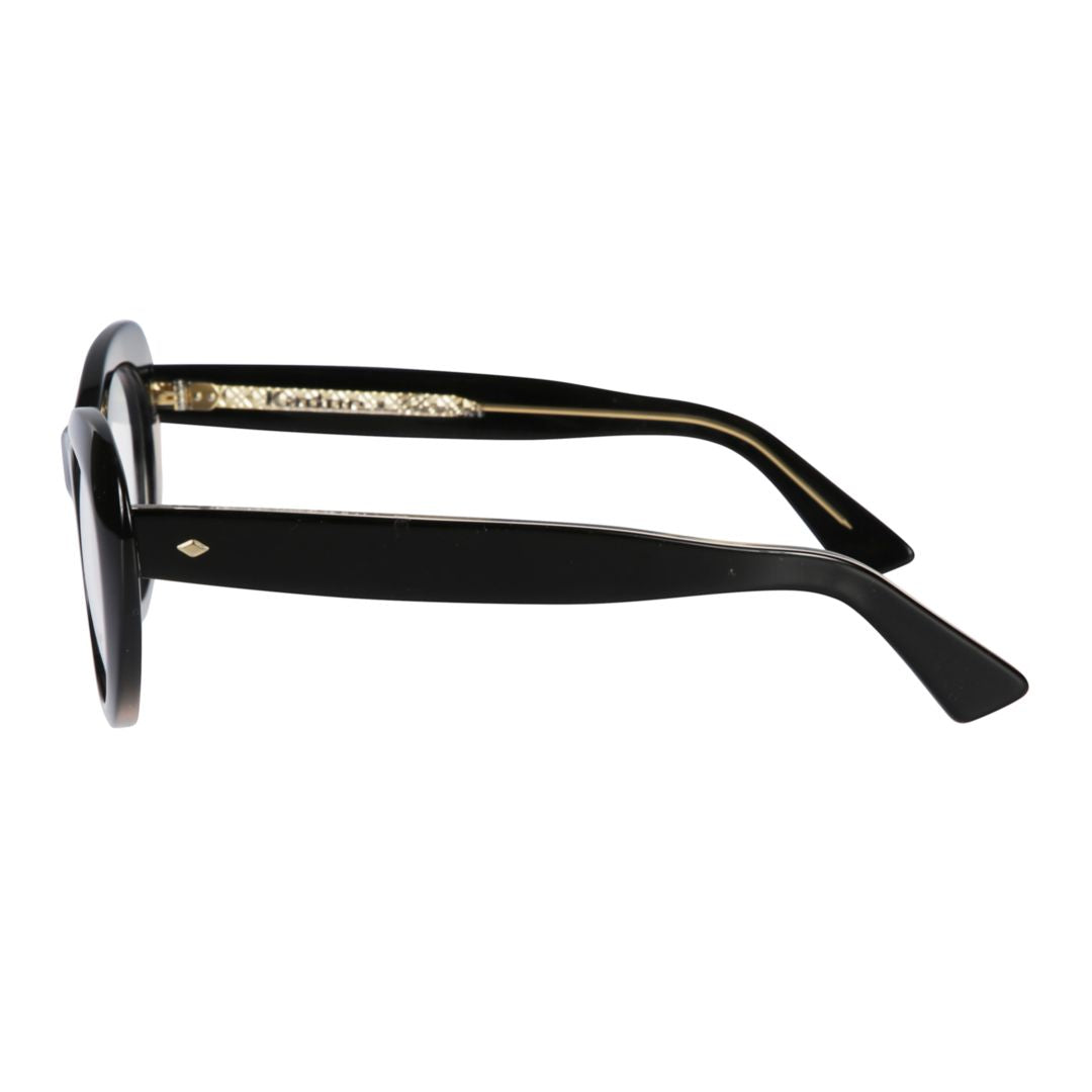 Capri New-V Bold Cat-Eye Sunglasses with Glossy Black Finish