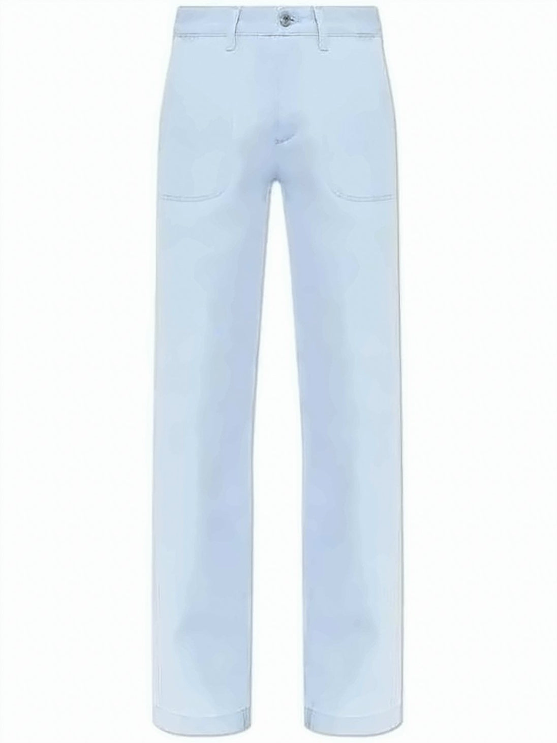 Straight-Leg Denim Pants with High Waist