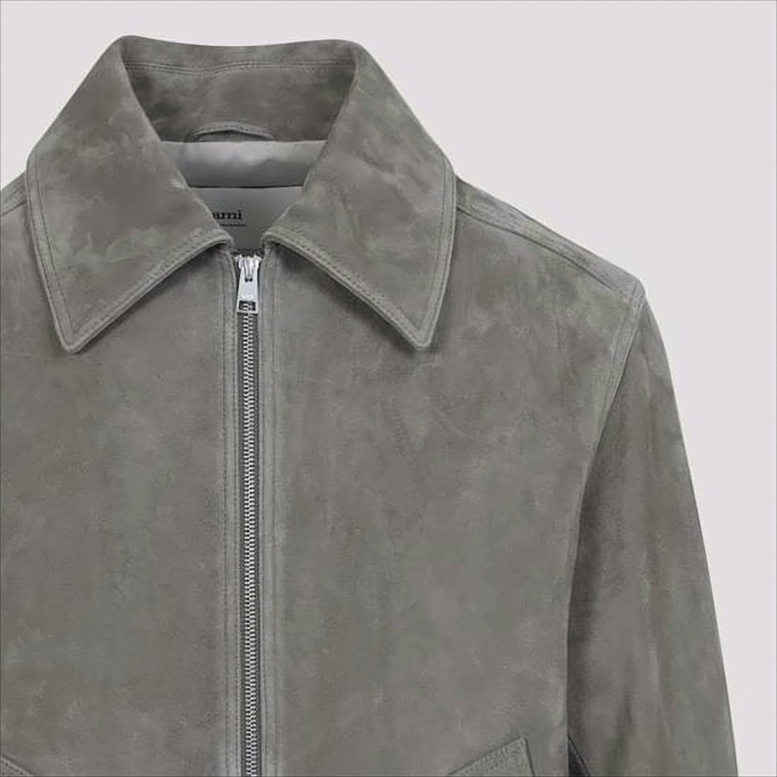 Suede Finish Jacket with Classic Collar