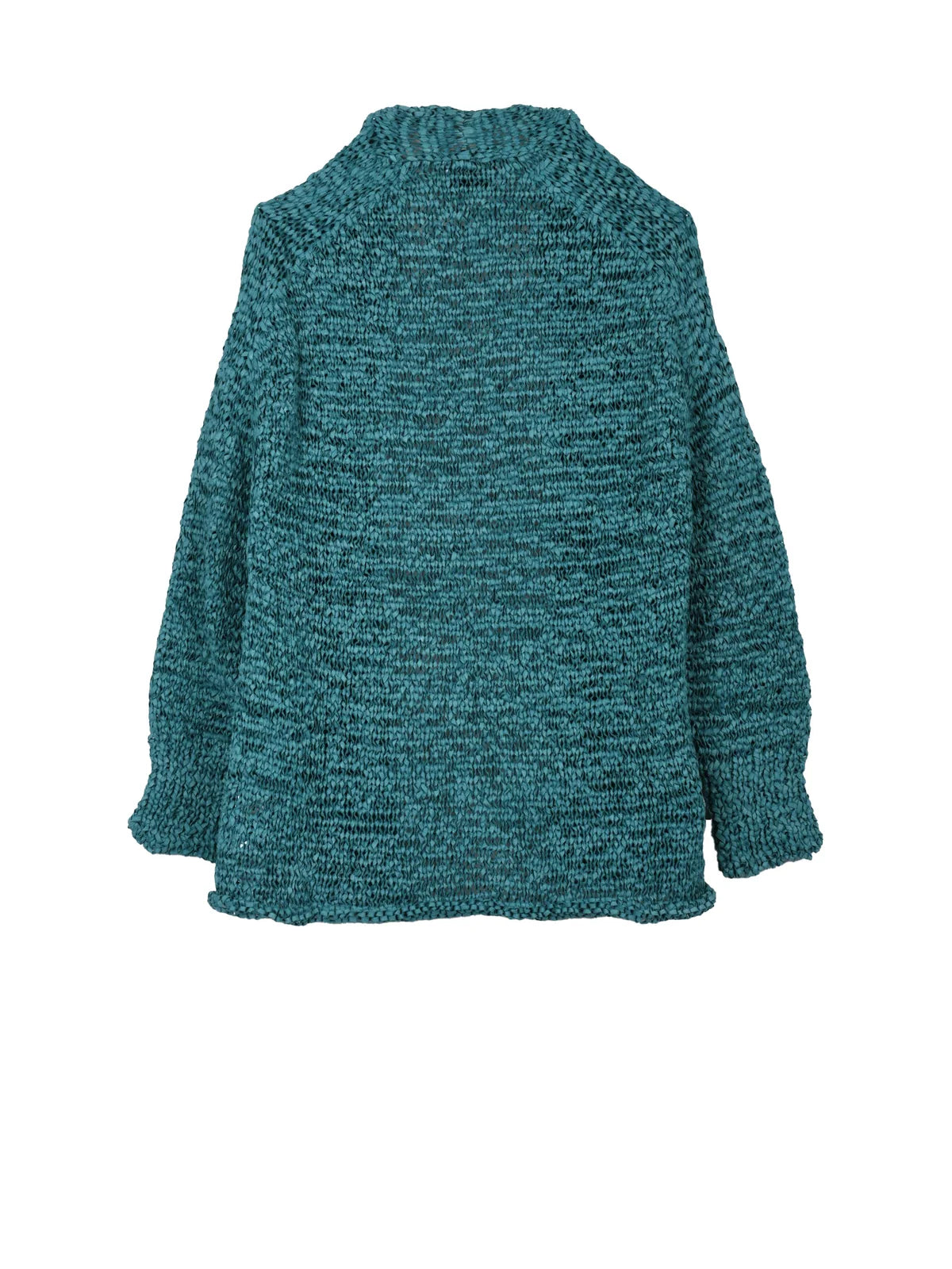 Green Polyester Polyamide Braided Ribbon Cardigan