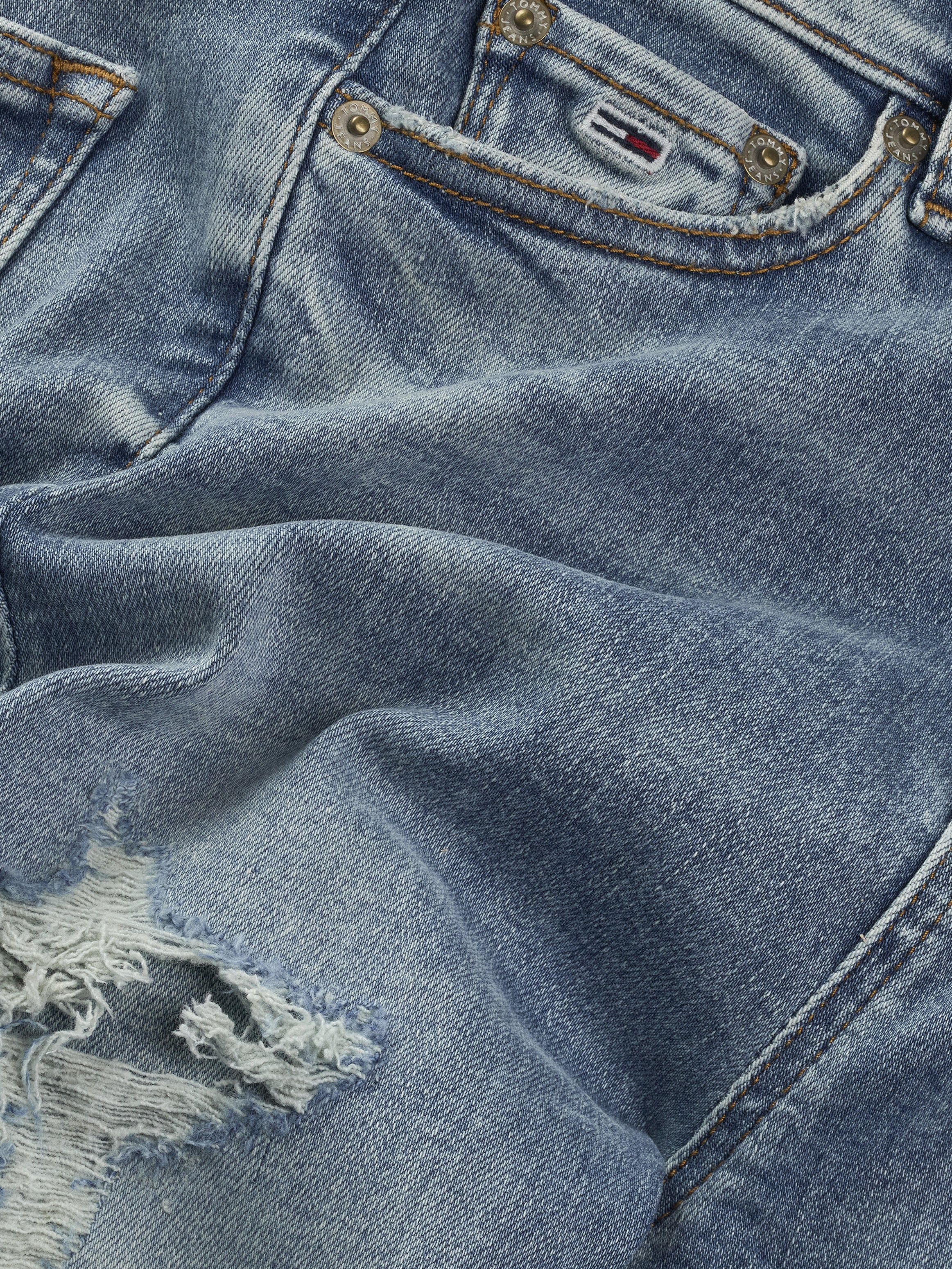 Mid-Rise Skinny Jeans With Distressed Details