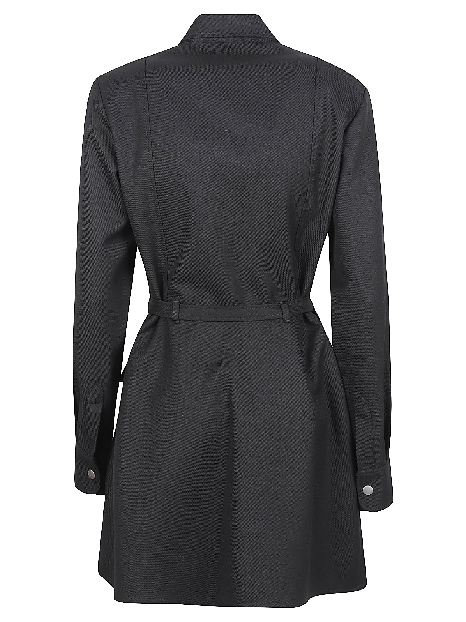 Tailored Black Coat with Structured Collar