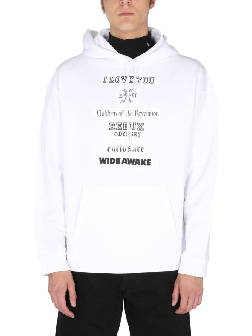 Graphic Print Hoodie With Drawstring