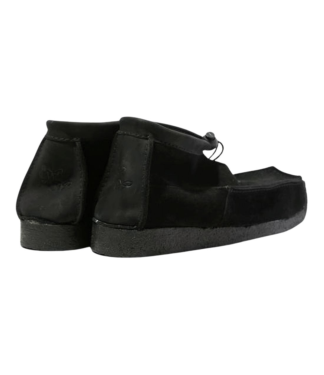 Moccasin-Style Black Suede Loafers with Rubber Sole
