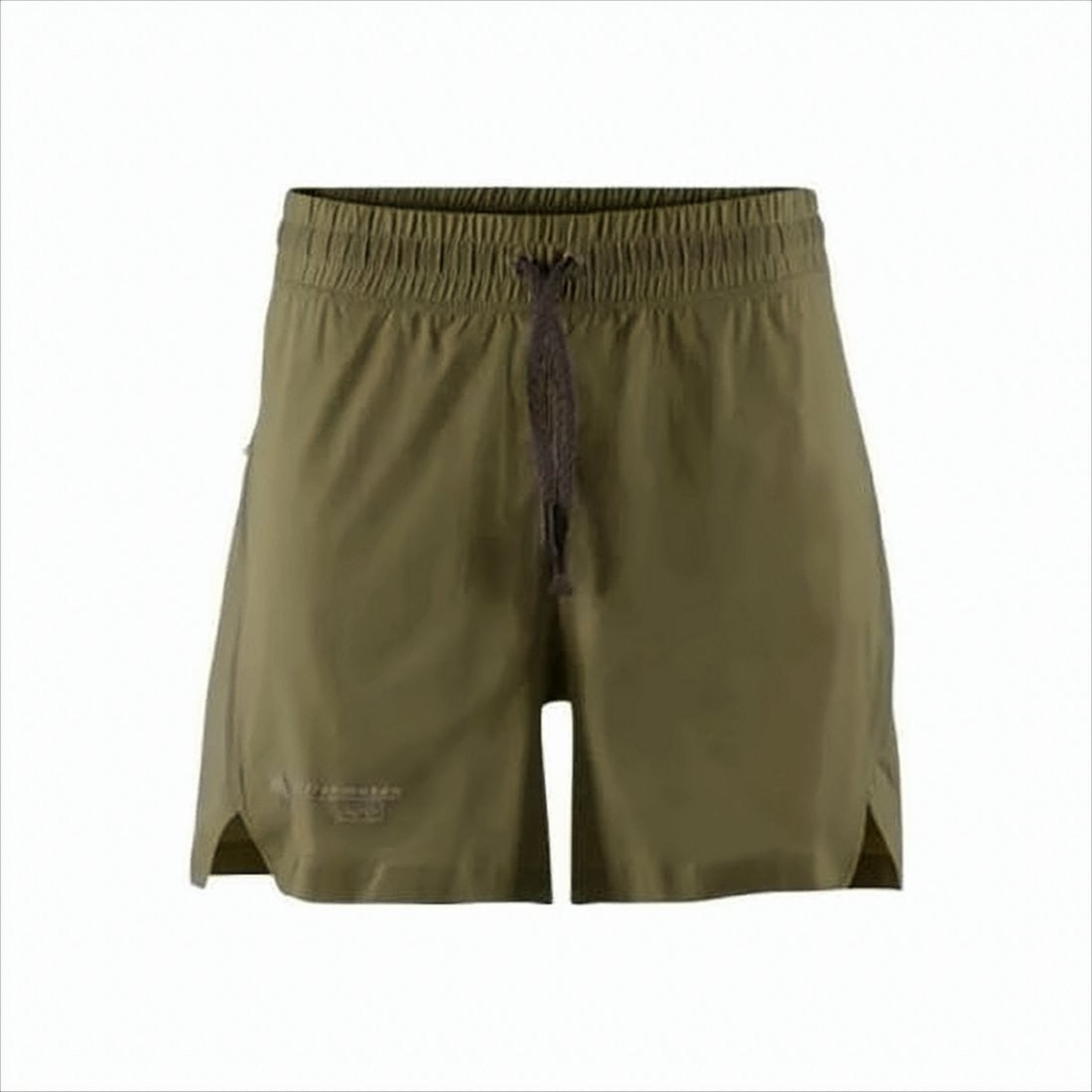 Functional Brown Shorts With Adjustable Waistband