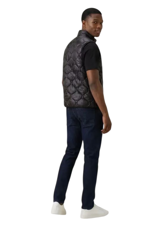 Check Pattern Quilted Sleeveless Vest