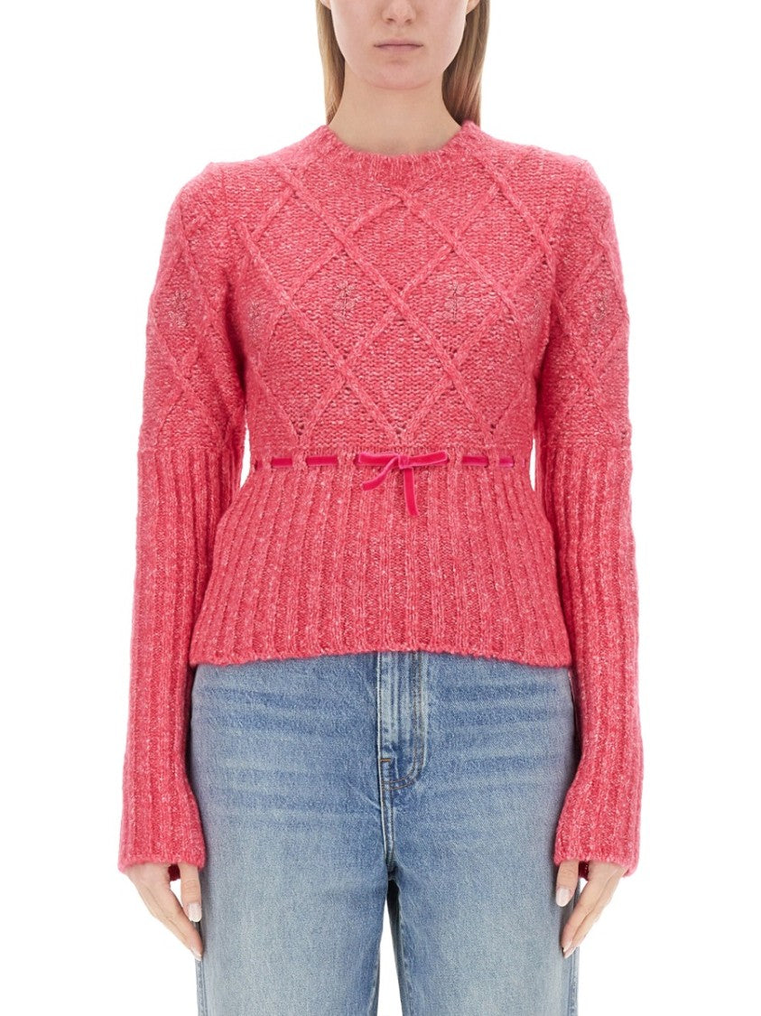 Textured Diamond Knit Sweater