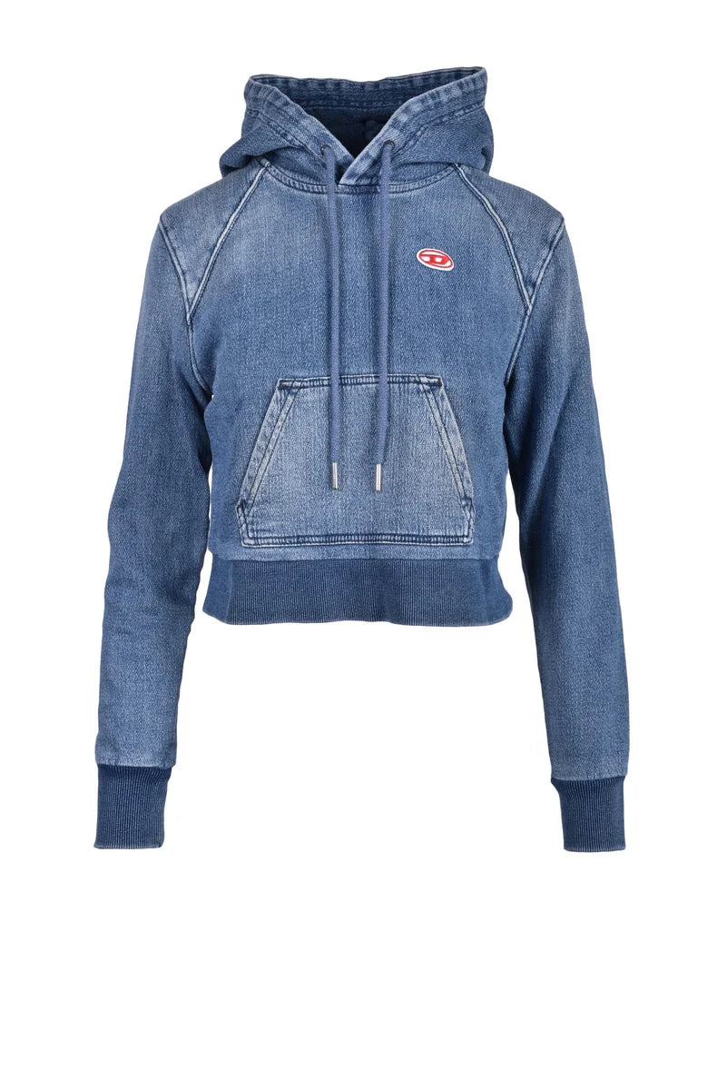 Cotton & Elastane Sweatshirt - Denim