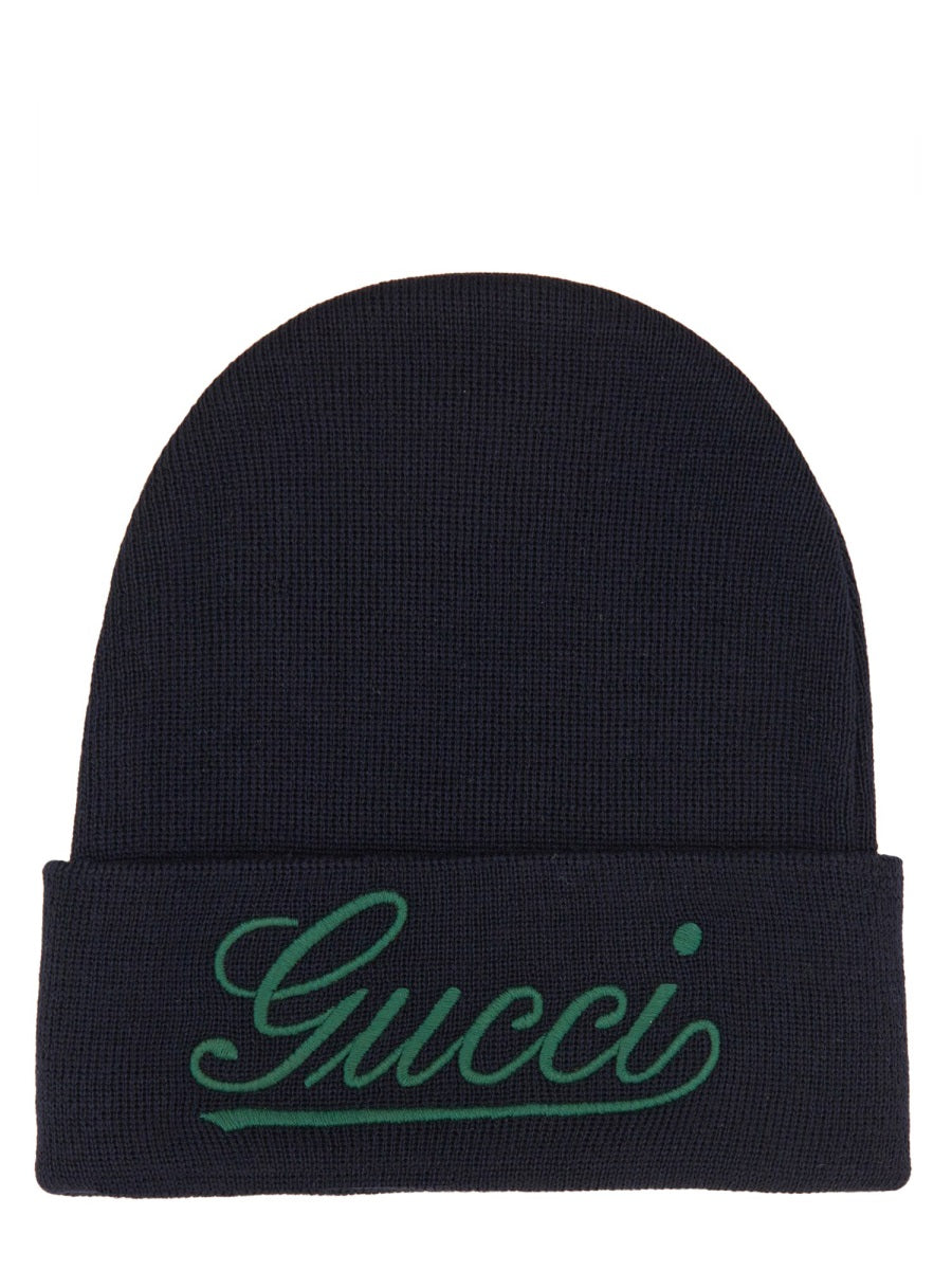 Wool Hat with Intricate Embroidery