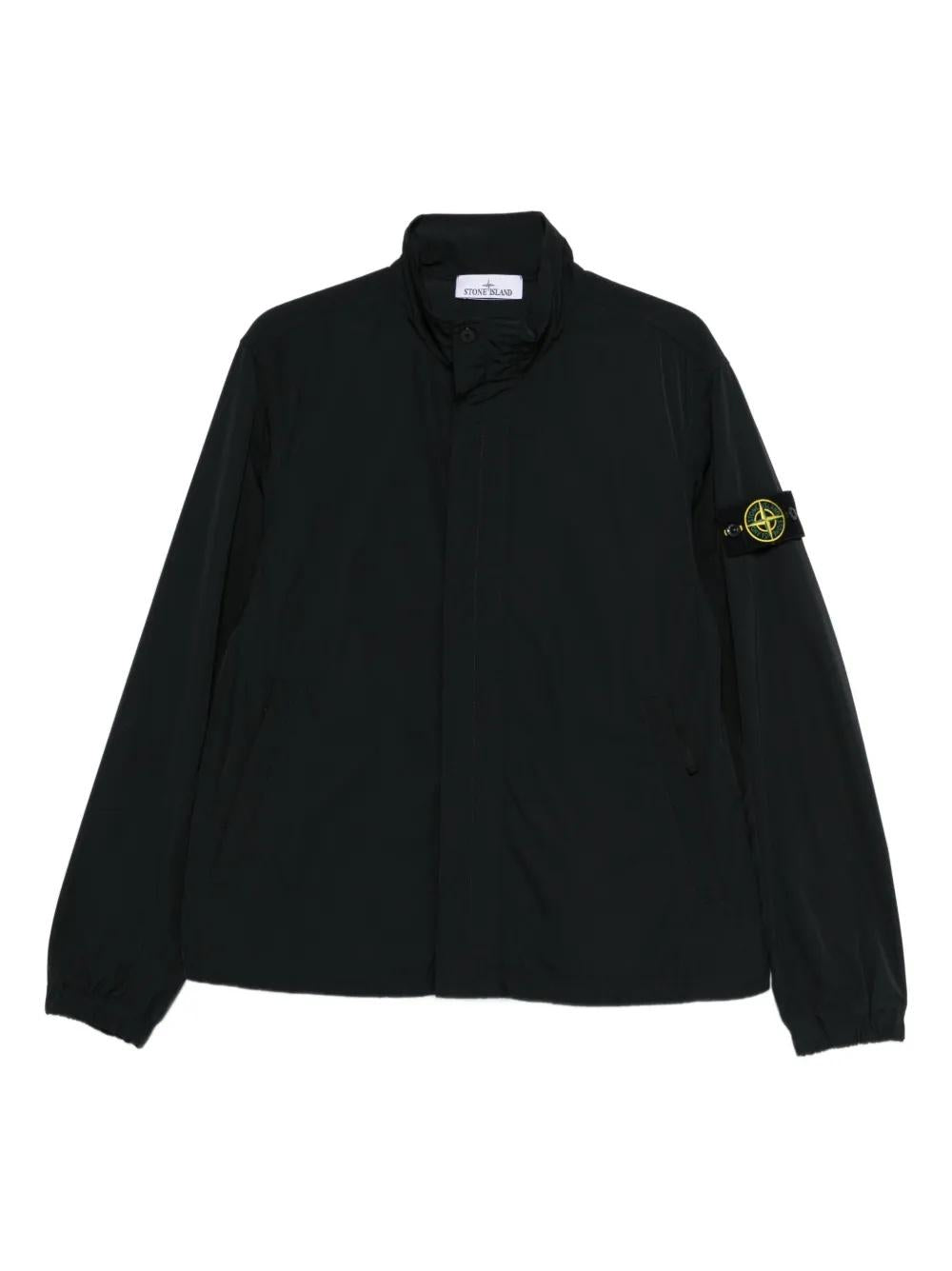 Matte Finish Black Casual Jacket