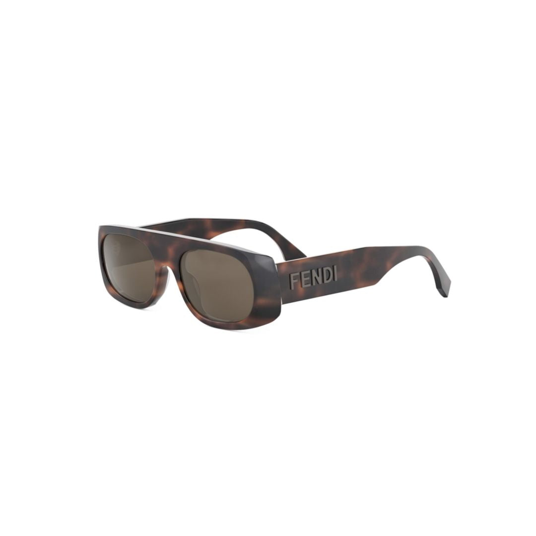 Fe40169i Rectangular Tortoiseshell Sunglasses