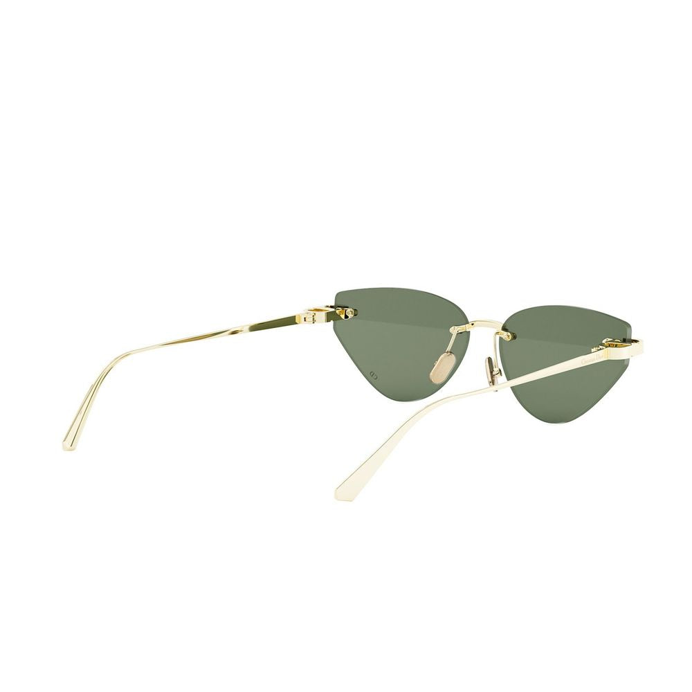 C B5U Butterfly-Shaped Gold Metal Cdior B5U Sunglasses