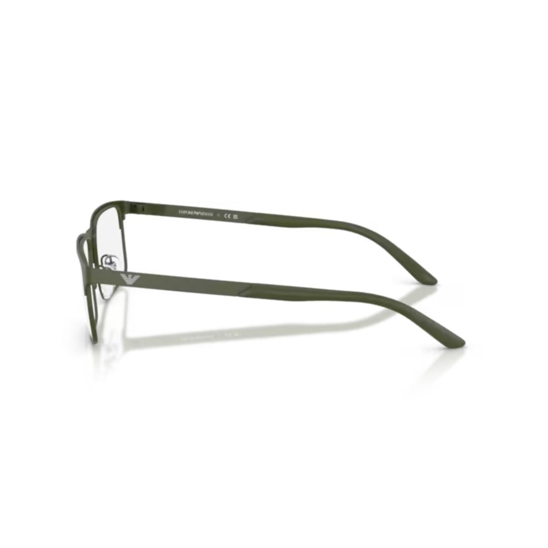 0ea1170 Rectangular Matte Metal Eyeglasses with Adjustable Nose Pads