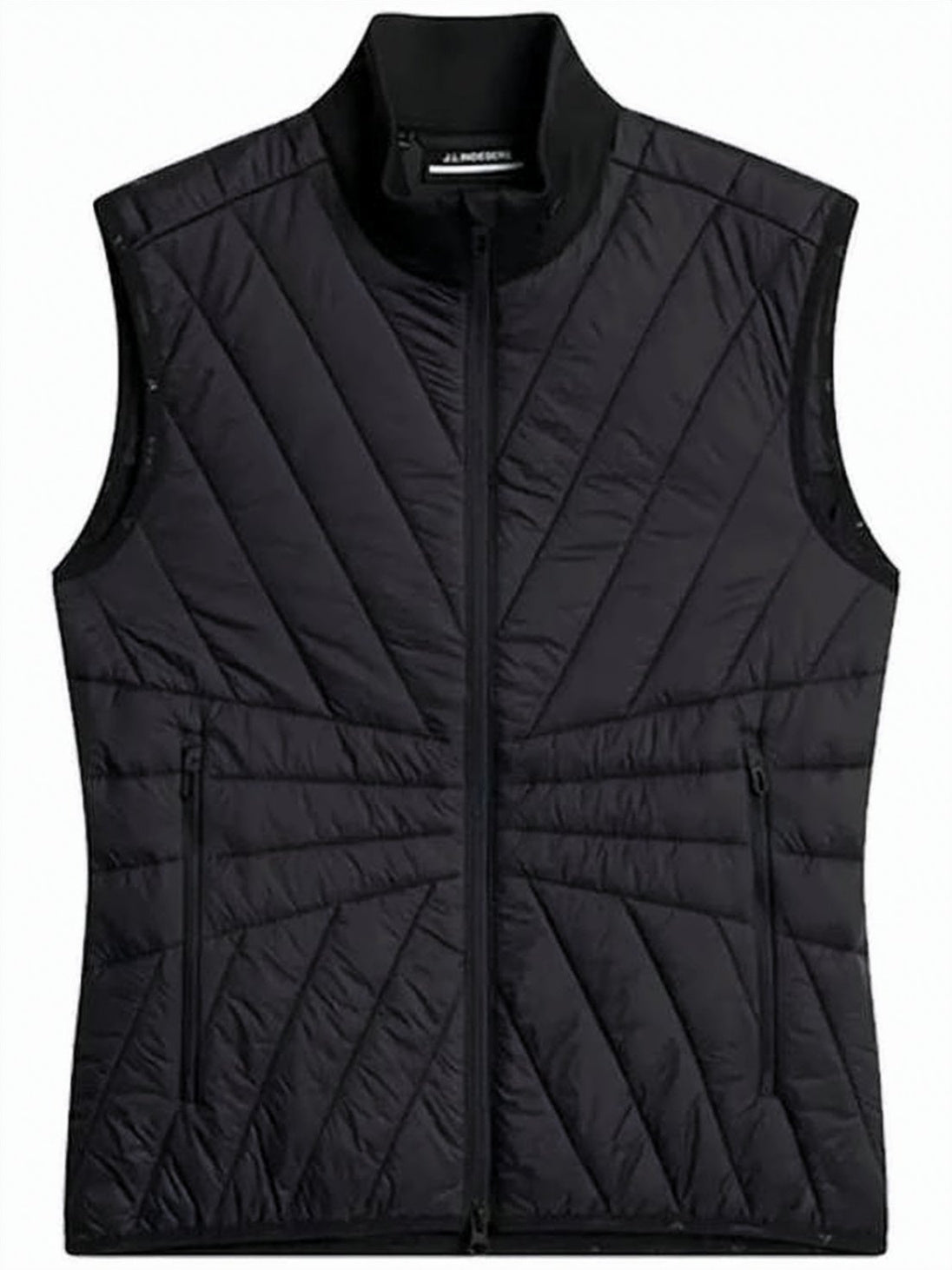 Quilted Sleeveless J LINDEBERG Vest with Geometric Stitching