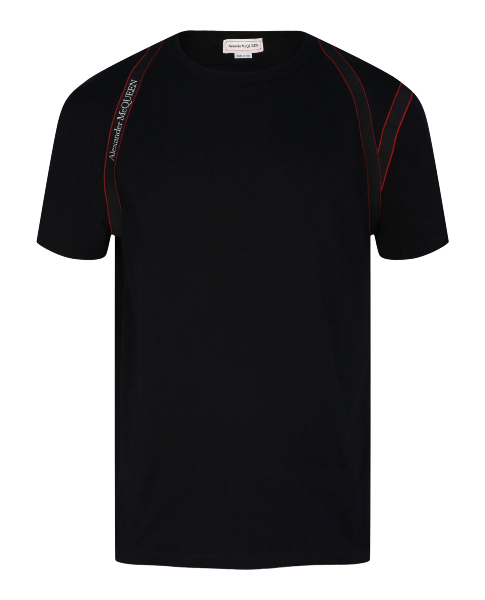Tape Logo Harness Crewneck T-Shirt