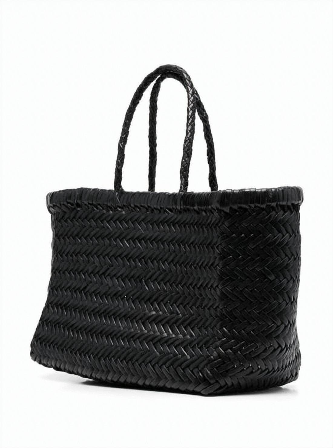 Woven Buffalo Leather Tote Bag
