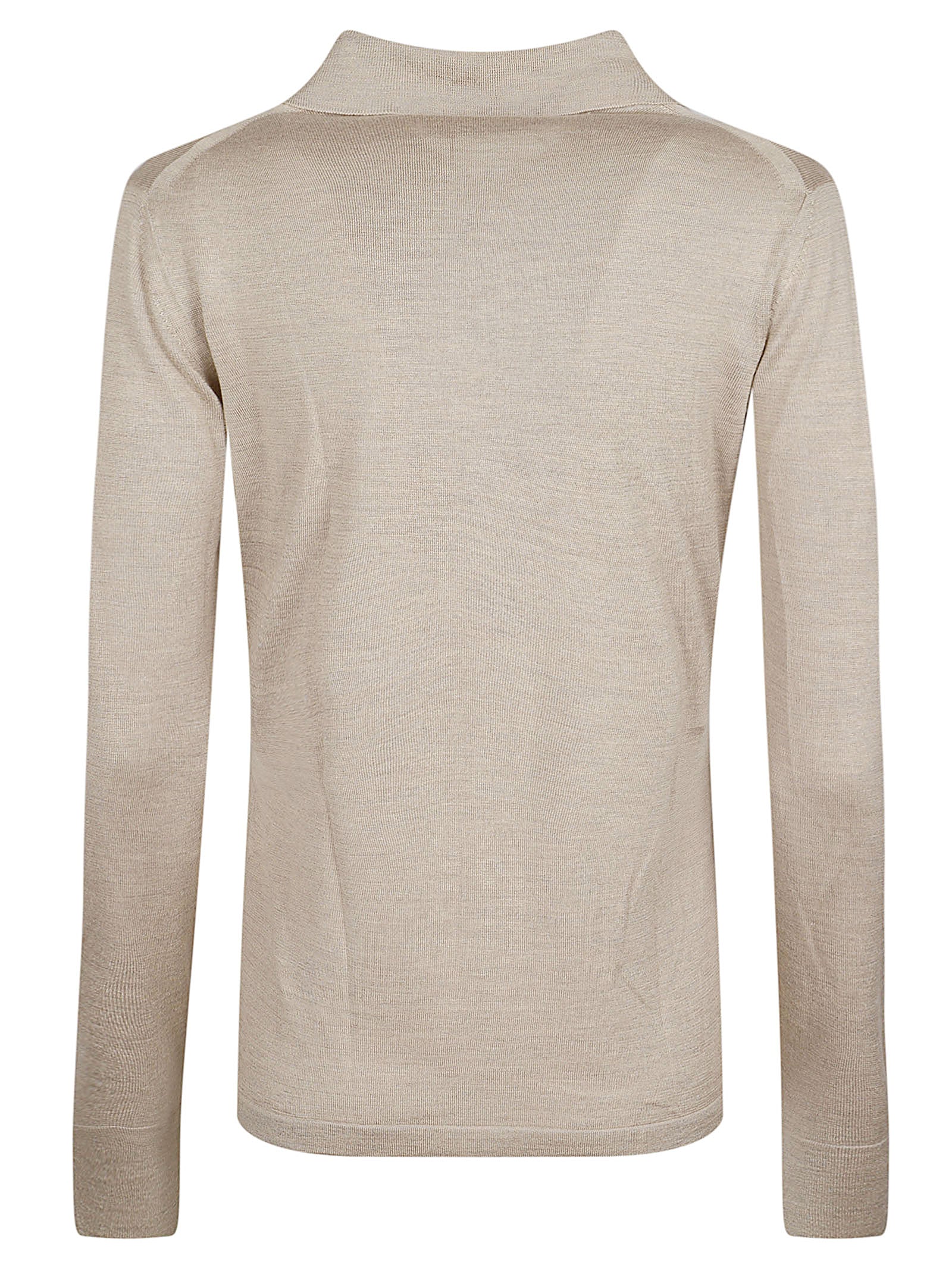 Lightweight Button-Front Sweater with Soft Collar and Ribbed Accents