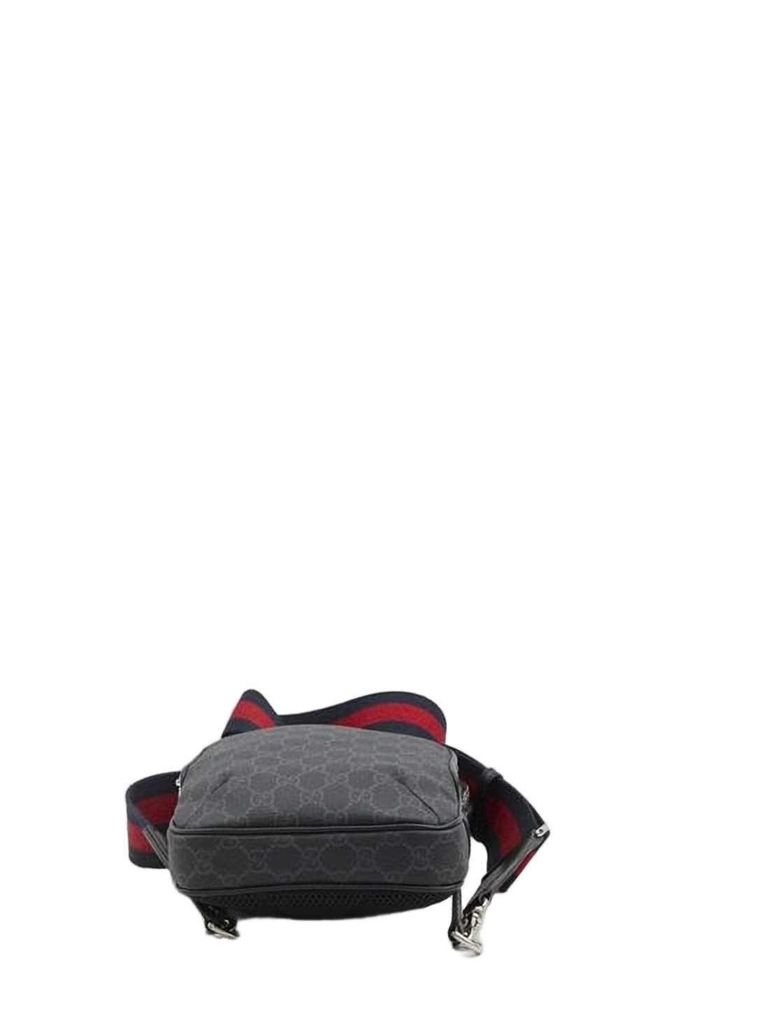 Compact Canvas Crossbody Bag with Monogram Pattern