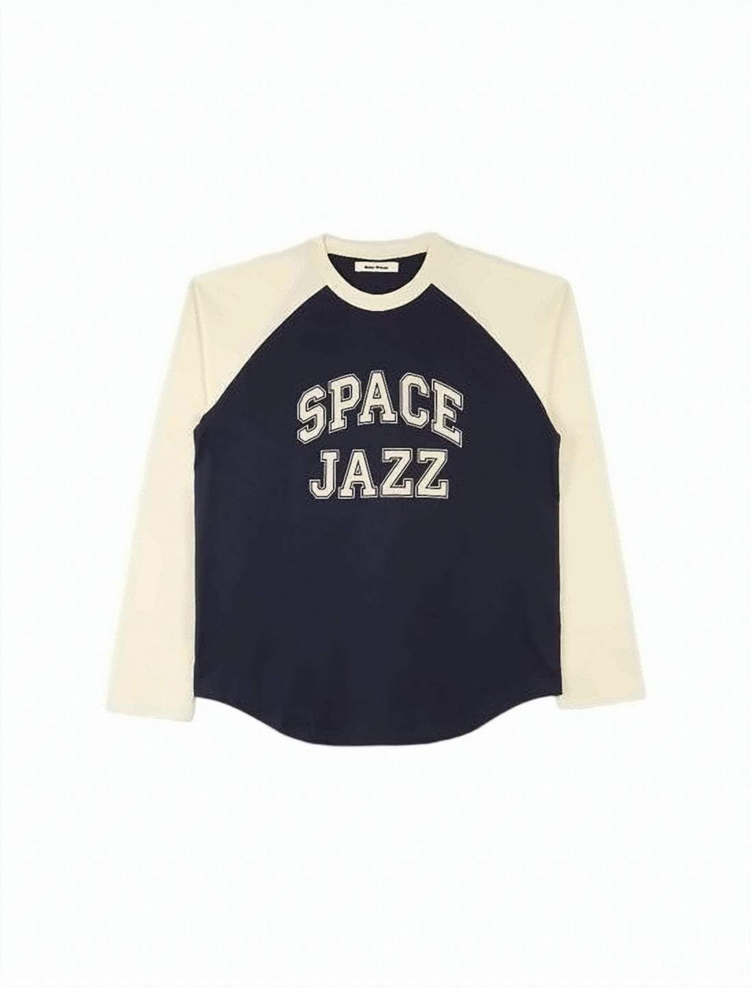 Raglan Sleeve Long-Sleeve T-Shirt with Bold Varsity Text