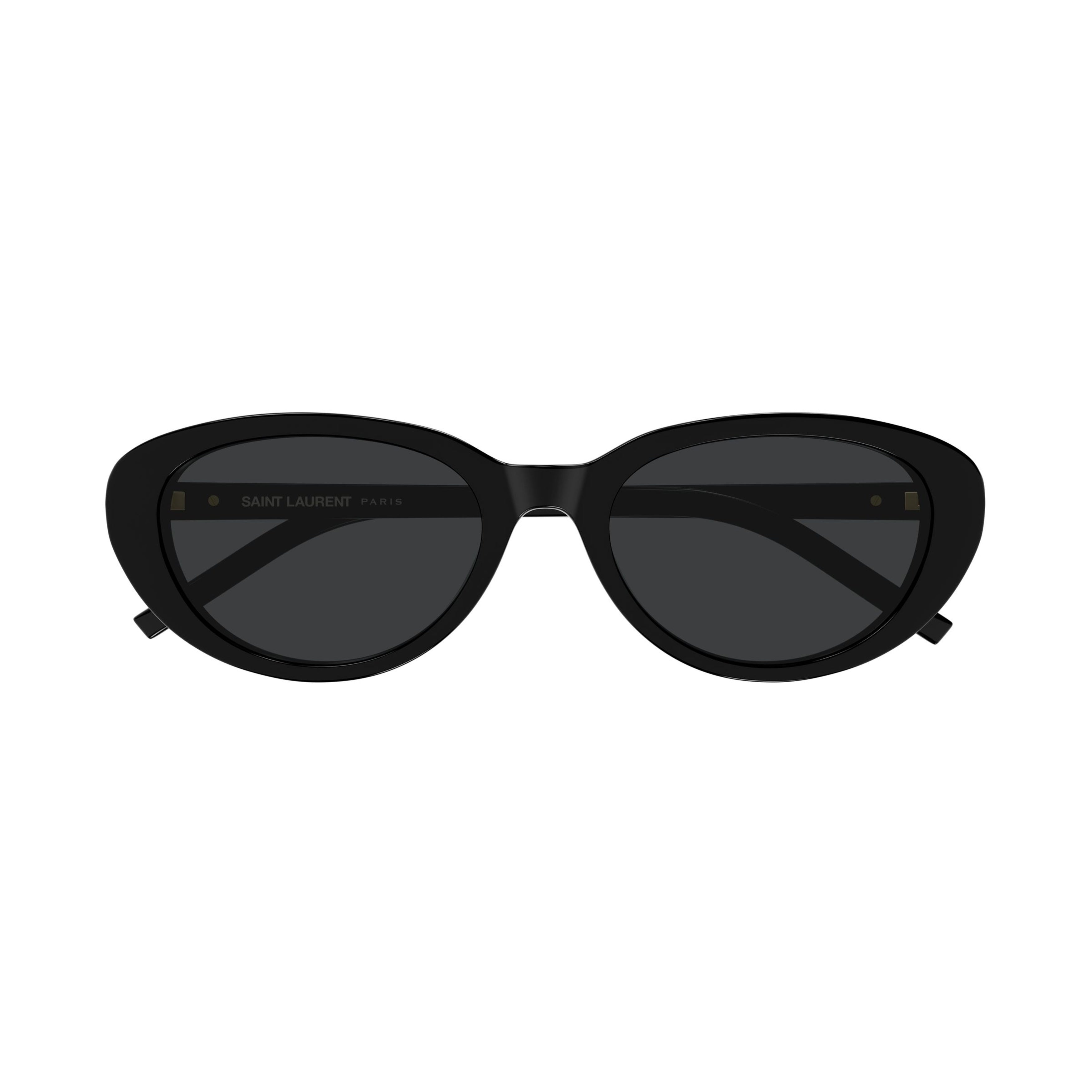 Rounded Cat-Eye Sunglasses with Gold Accents