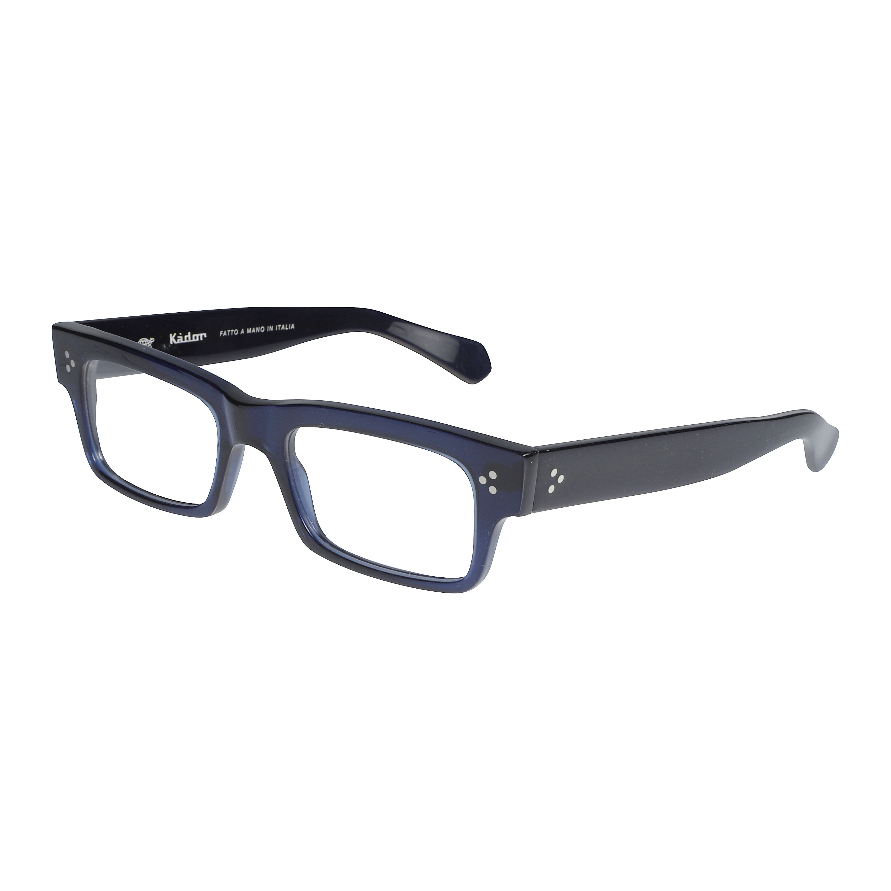 Mark Rectangular Frame Eyeglasses with Glossy Finish