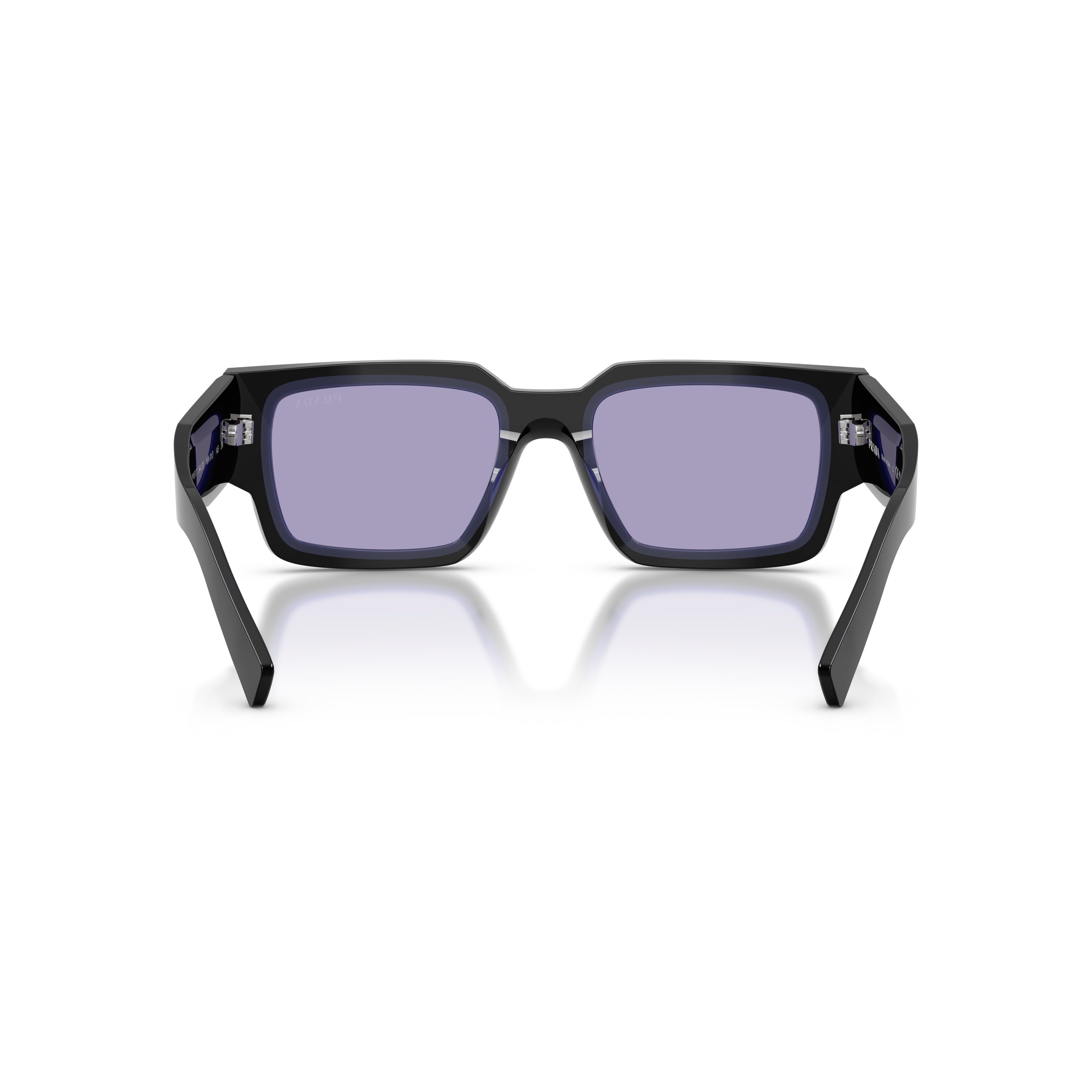 0pr B17s Rectangular Frame Black Acetate Sunglasses