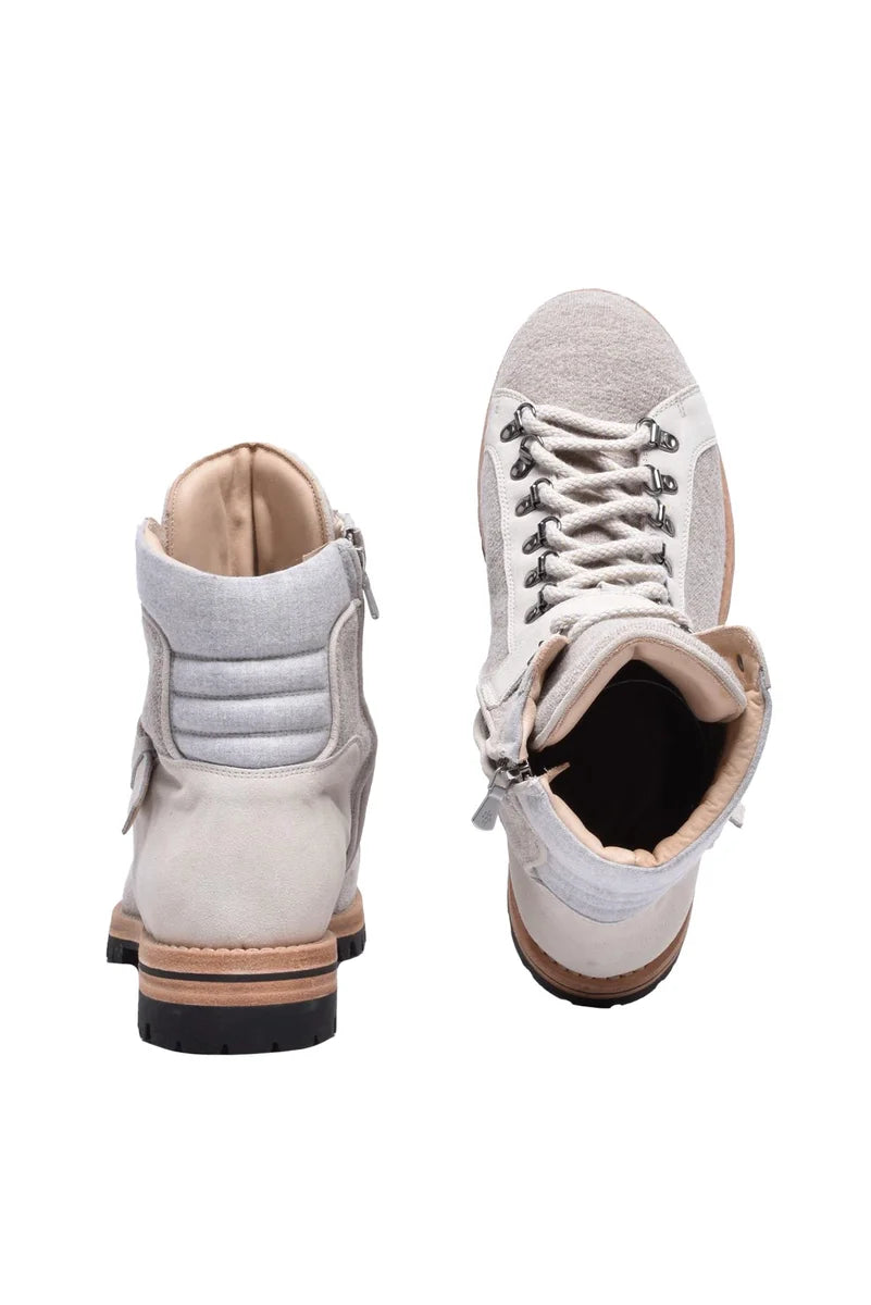 Suede Boots - Beige