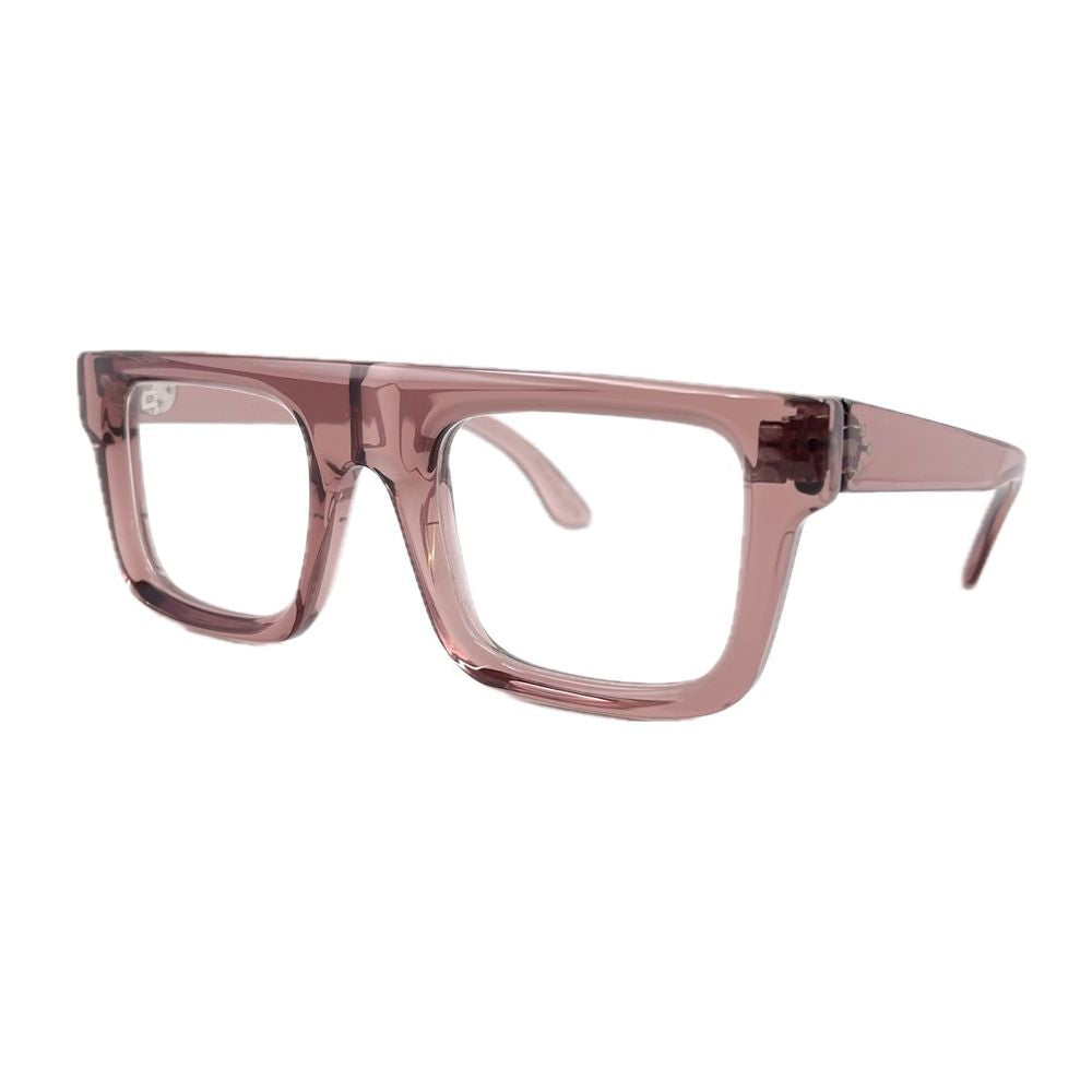Krystal Sand Transparent Light Brown Rectangular Eyeglasses