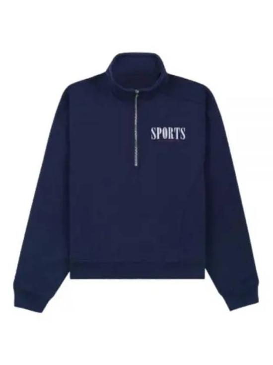 Long-Sleeve Quarter-Zip Top with Bold Graphic Detail