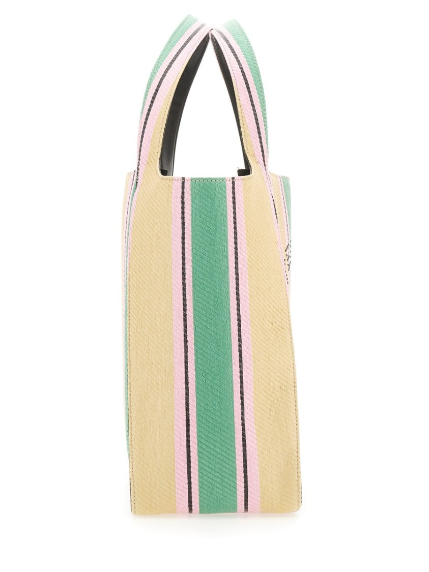 Tote Bag With Double Handles And Logo Detail