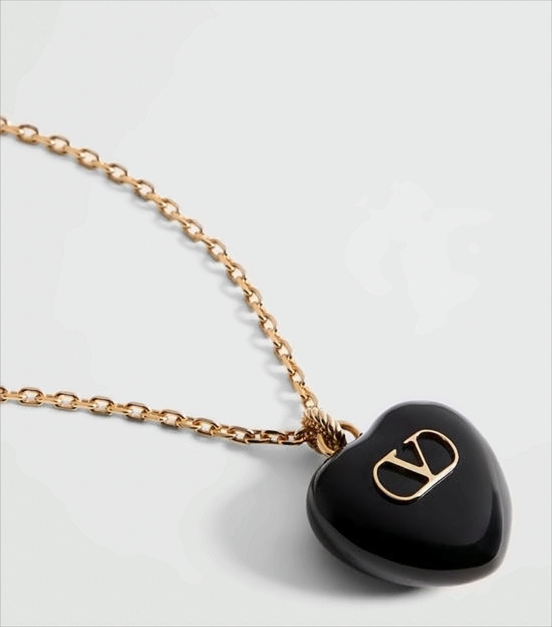 Heart-Shape Gold-Tone Metal Necklace