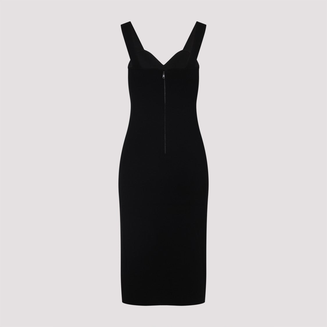 Black Midi Dress With Flattering V-Neckline