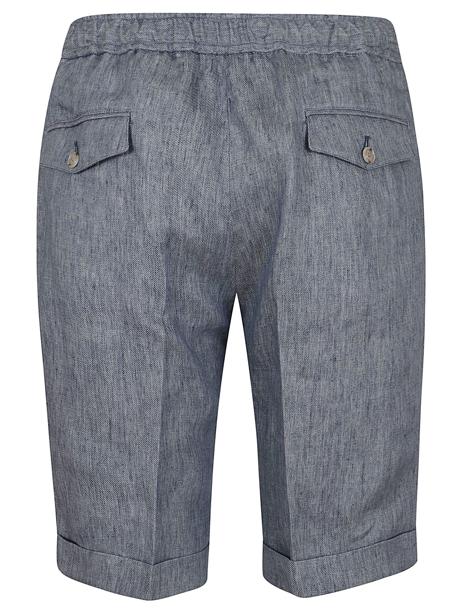 Textured Linen Bermuda Shorts
