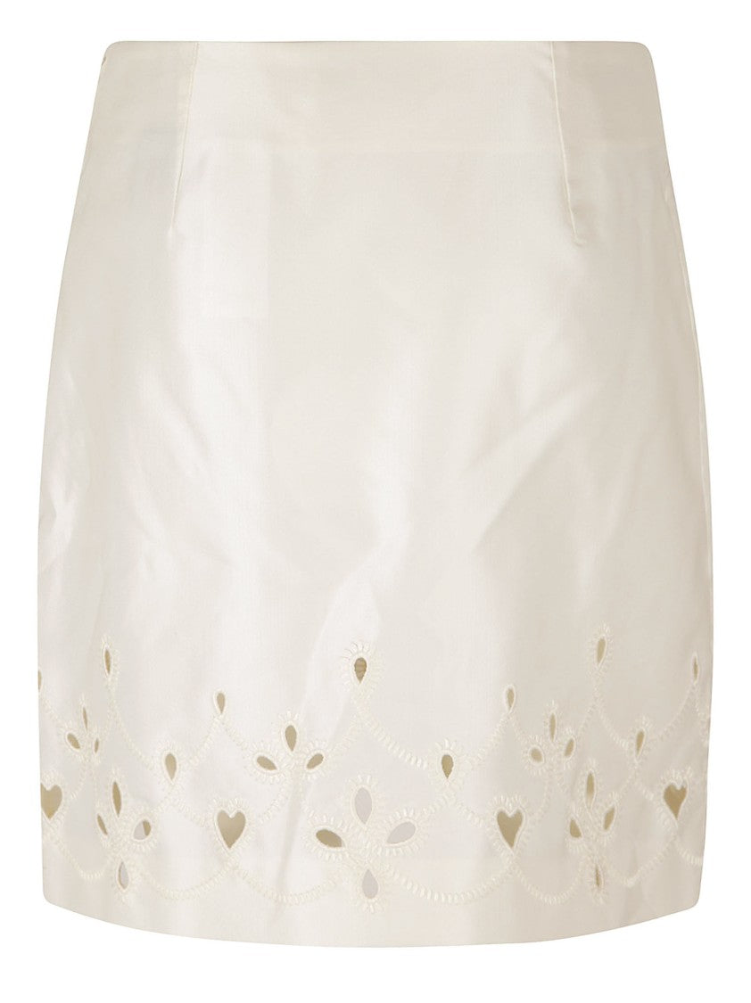 Tailored Skirt With Intricate Hem Cut-Outs