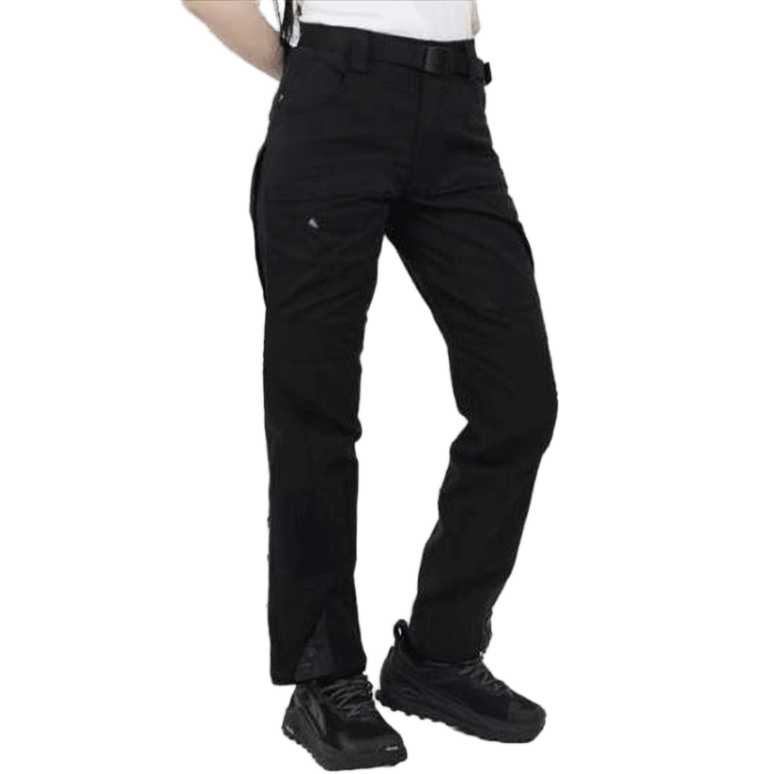 Mid-Rise Straight Pants with Tapered Leg Design