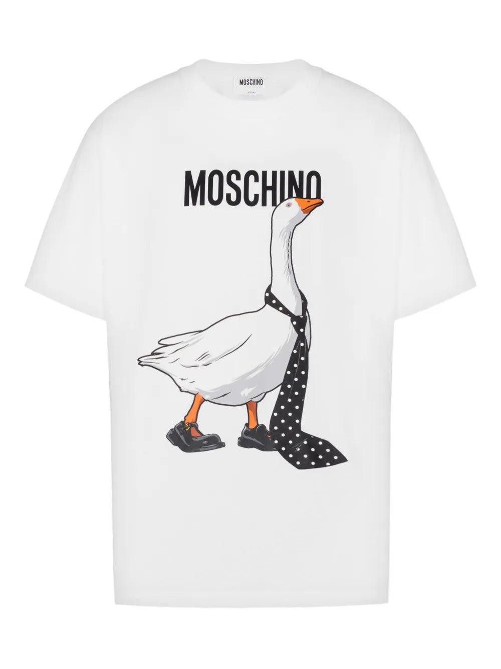 Graphic Goose Print T-Shirt With Classic Crew Neckline