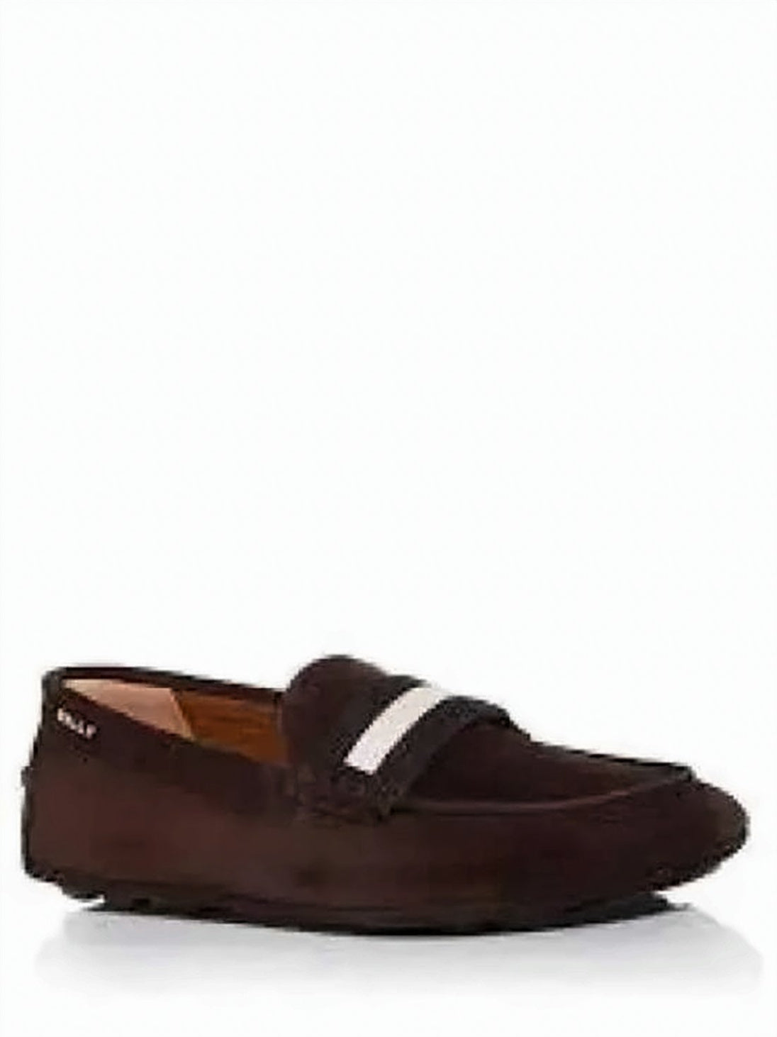 Suede Loafer with Contrasting Strap