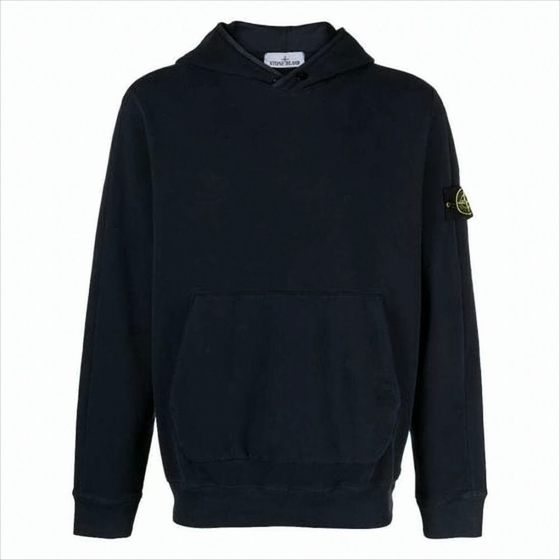 Relaxed Fit Black Hoodie with Logo Patch